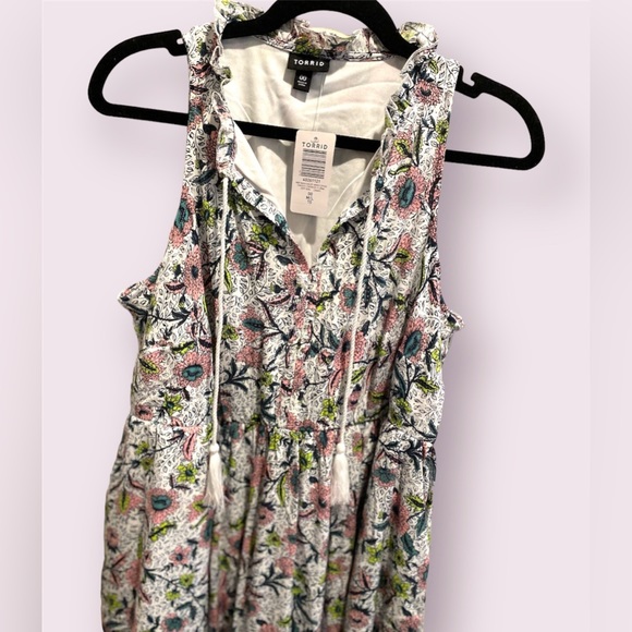 Torrid, Sz 00|M/L|10, Midi Wash Gauze Tiered Dress - NWT - Picture 7 of 8